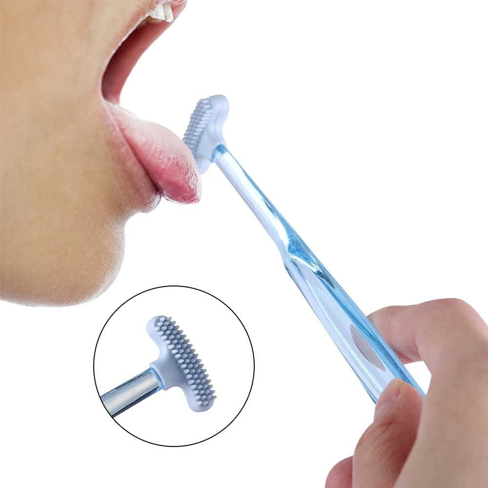 AShop Tongue Brush Tongue Oral Scraper Cleaner