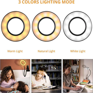 LUMi โคมไฟตั้งโต๊ะ LED แสงขาวปรับได้ 3 ระดับ Table lamp โคมไฟเสริมความงาม usb โคมไฟต่อขนตา พร้อมแคลมป์ ปรับระดับได้