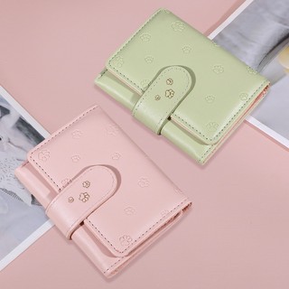 Dompet lipat Wanita Dompet lipat mini Motif Paw bahan Embos dompet wanita Lucu Tmall88