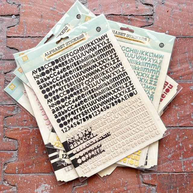 Prima Marketing 8 นิ้ว x 10 นิ้ว Canvas Letters Sticker Sheet