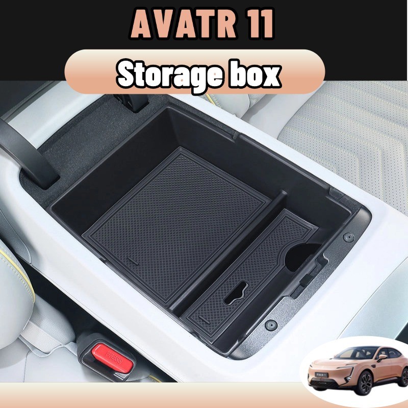 Avatr 11 กล่องเก็บของ กล่องถาดใส่ทิชช อุปกรณ์จัดระเบียบรถยนต์ กล่องราวจับ สีดํา สําหรับตกแต่งภายในรถยนต์ ของแต่ง ของแต่งรถยนต