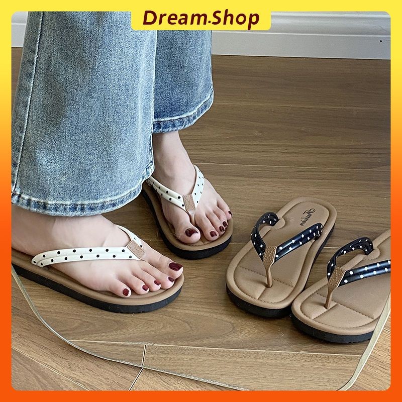 「DR」รองเท้าแตะสุภาพสตรีสไตล์โรมัน Flip-Flops รองเท้าแตะชายหาดหรูหราสไตล์อิน Casual All-Match Anti-Slip Soft Sole ขนาดสไตล์ใหม่: 36-41