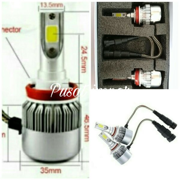 LED HEADLIGHT C6 36WATT LED H11 ULTRA BRIGHT - 1SET SUPER BRIGHT HEADLAMP