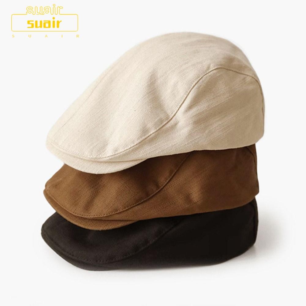 Suair หมวกเบเรต์, ผ้าฝ้ายสีทึบไปข้างหน้าหมวก, ระบายอากาศได้จิตรกร Beret Peaked หมวก