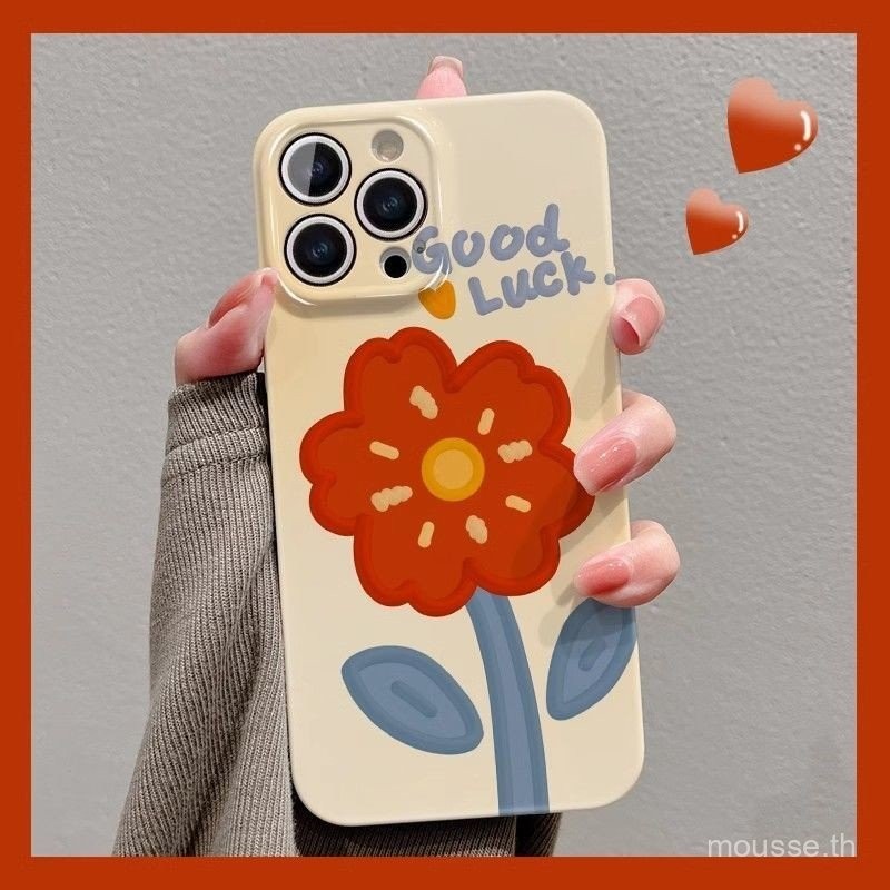เคสโทรศัพท์ลายดอกไม้สีแดงสไตล์ INS สำหรับ Samsung S22 S23 S24 PLUS A34 A54 5G A14 A55เคสป้องกัน A23 