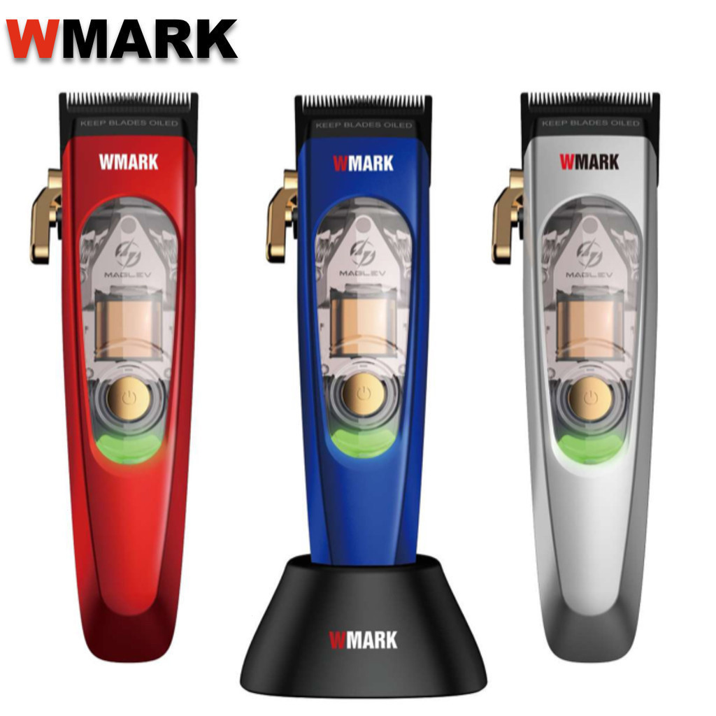 Wmark NG-9004 MAGLEV มอเตอร์ 10000RPM Professional ไฟฟ้าผม Clipper DLC ใบมีด 3 สีแม่เหล็กดูด Housing