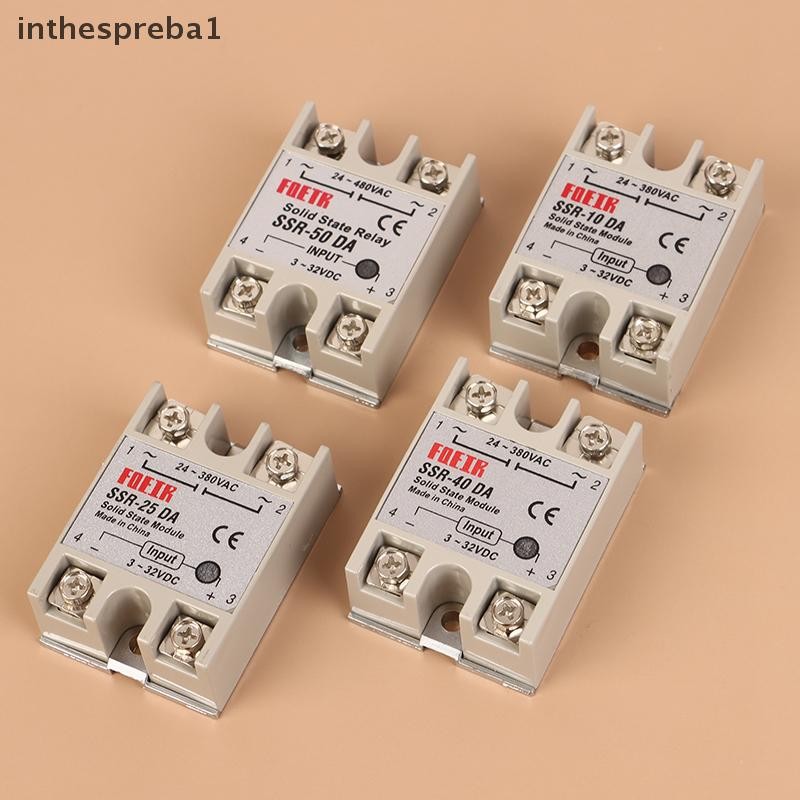 Inthespreba1^ Single-phase Solid-state Relay SSR-25DA 10 25 40 50 DC Control AC 220v25A Small Solid 