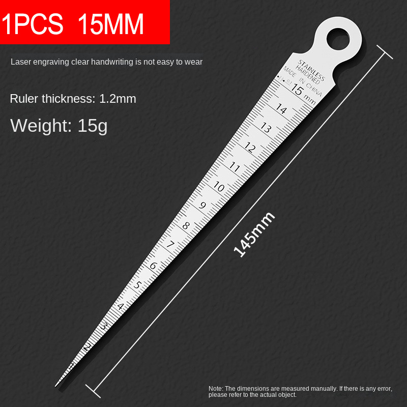 สแตนเลส Taper Gauge Feeler Gap Hole เมตริกนิ้วเครื่องมือวัดการติดตั้งวัด - รูปที่ 7
