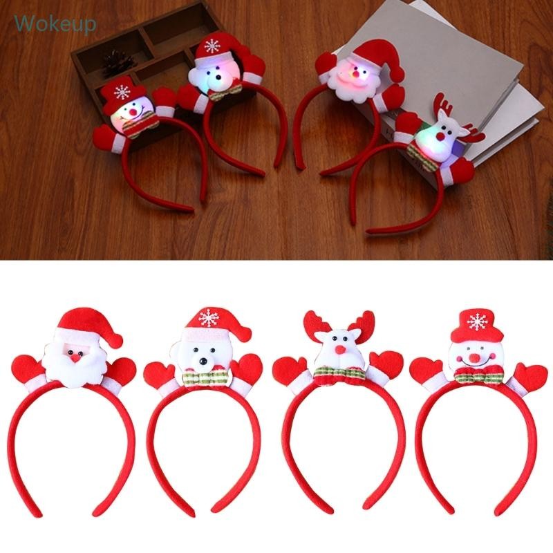 Wake ที่คาดผมคริสต์มาสเทศกาลหมวกปาร์ตี้ Hairhoops NewYear Family Gathering Headwear