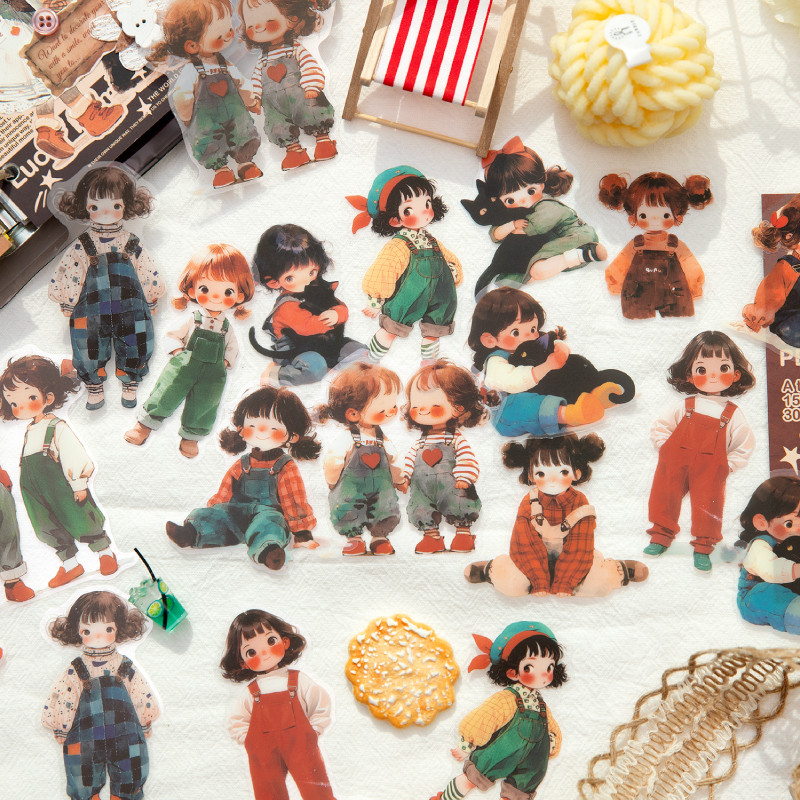 Journal Go 30pcs สาวน่ารักสติกเกอร์ DIY Planner Scrapbooking Collage Junk Journal แดรี่ Notepad เคสโทรศัพท์น่ารัก Paradise Decal
