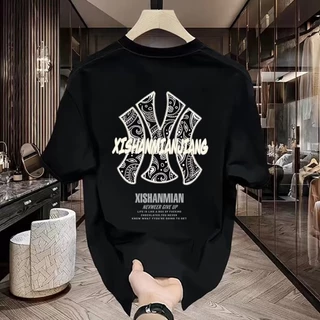 เสื้อยืด เสื้อยืดแขนสั้น Cotton 100% ใส่สบาย เสื้อยืดโอเวอร์ไซส์ พิมพ์ลาย "DIR NY" สวมใส่สบาย สไตล์ถนน