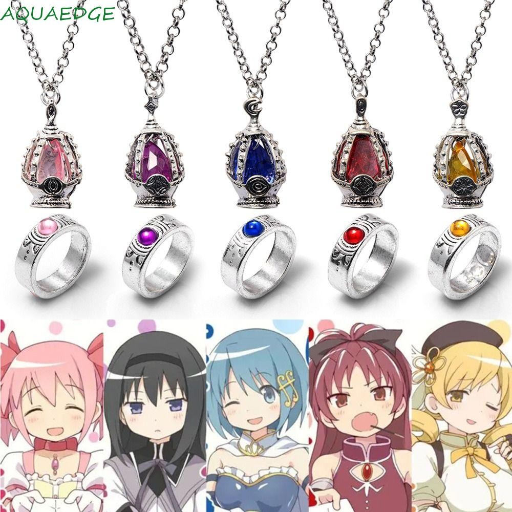 Aquaedge Kame Madoka ชุดเครื่องประดับ, โลหะผสม Miki Sayaka Puella Magi Madoka Magica แหวน, อินเทรนด์