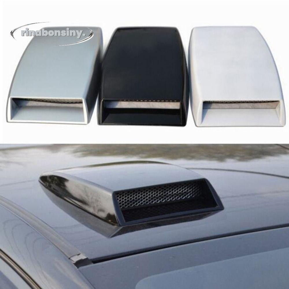 Rinabonsiny รถ Hood Air Inlet ตกแต่ง, Universal รถตกแต่งรถ Air Outlet ตกแต่ง, Scoop Bonnet Self-กาวจําลอง Air Flow Intake Hood
