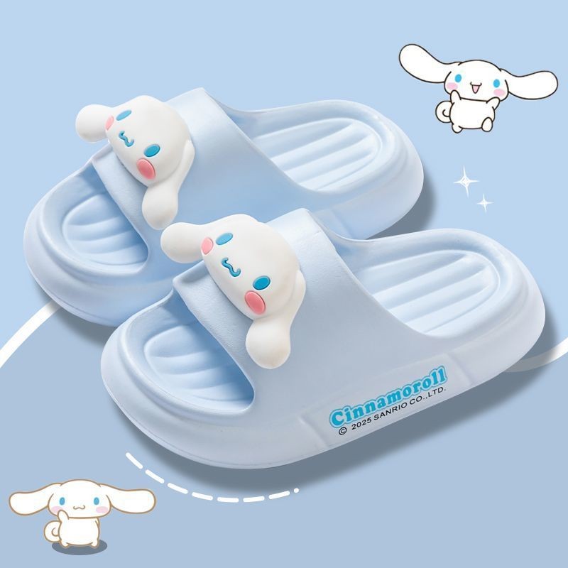 Shop Sanrio 2025EVA Kuromi รองเท้าแตะเด็กผู้หญิงฤดูใบไม้ผลิเด็กทารกรองเท้าแตะกันลื่น 4.5