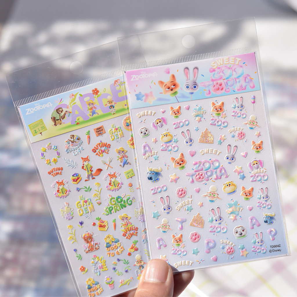 [เหมียว.เซนเซ] สติ๊กเกอร์เล็บแสงเปลือกหอย Disney & Tomoni การ์ตูนเด็ก กระต่าย ตำรวจ นิค ฟ็อกซ์ ซูโทเปีย