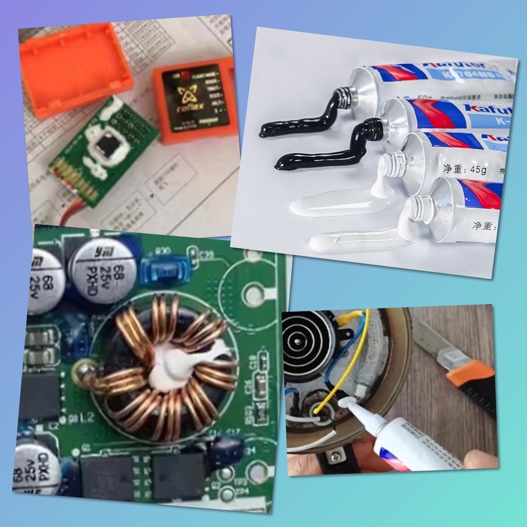 🎀 กาวซิลิโคน กาว สีดำ สีขาว ซีล ซิลิโคน Kafuter กาวยางซิลิโคน รุ่นอัพเกรด เนื้อแน่น กันน้ำ กันความร้อน ของแท้นำเข้า 🎀 - รูปที่ 6