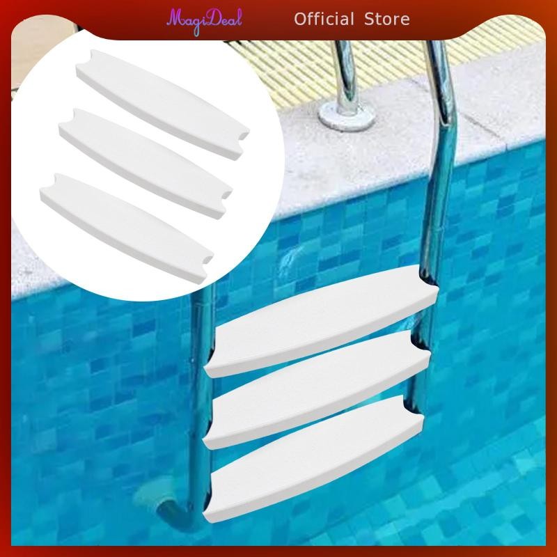 Magideal 3 ชิ้นบันไดสระว่ายน้ําขั้นตอน Anti Slip Universal Replacement Pool Ladder Treads