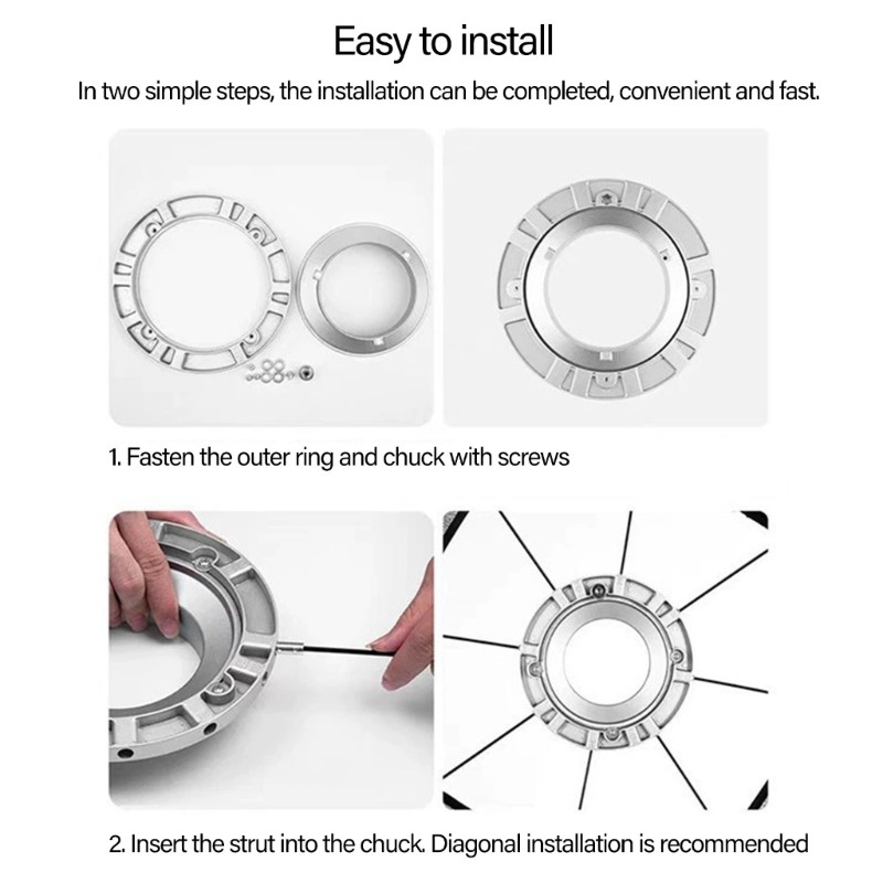 Bett Bowen Mount Softbox แหวนความเร็วอะแดปเตอร์ Speedring Mount สําหรับแฟลชการถ่ายภาพแสง Quick ติดตั้งและการกําจัด