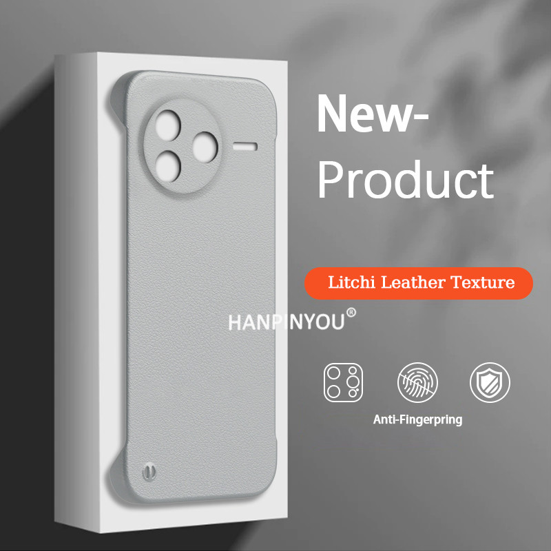 ธุรกิจlitchi GrainหนังพลาสติกสําหรับXiaomi Poco F7 Ultra F6 F5 Pro X7 X6 Pro Ultrathin Frameless MatteกันกระแทกAnti-Fingerprints Hard PC Cover