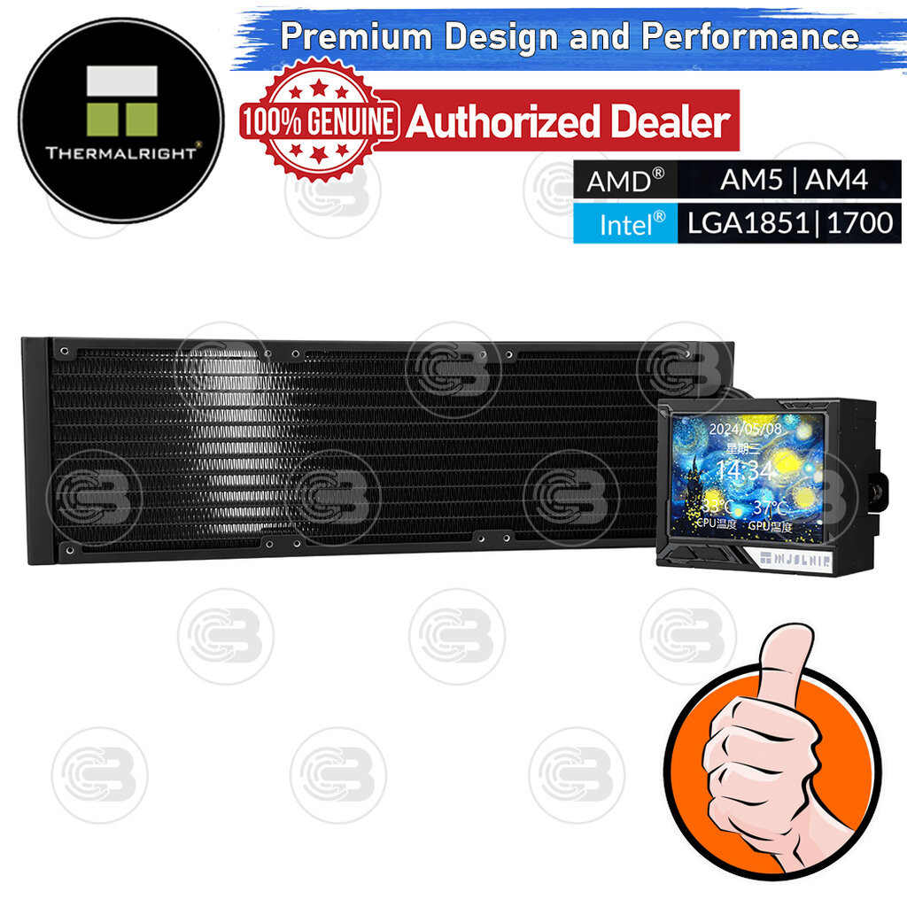 [CoolBlasterThai] Thermalright Mjolnir Vision X 360 BLACK (FANLESS) AIO Liquid CPU Cooler (AM5/LGA18