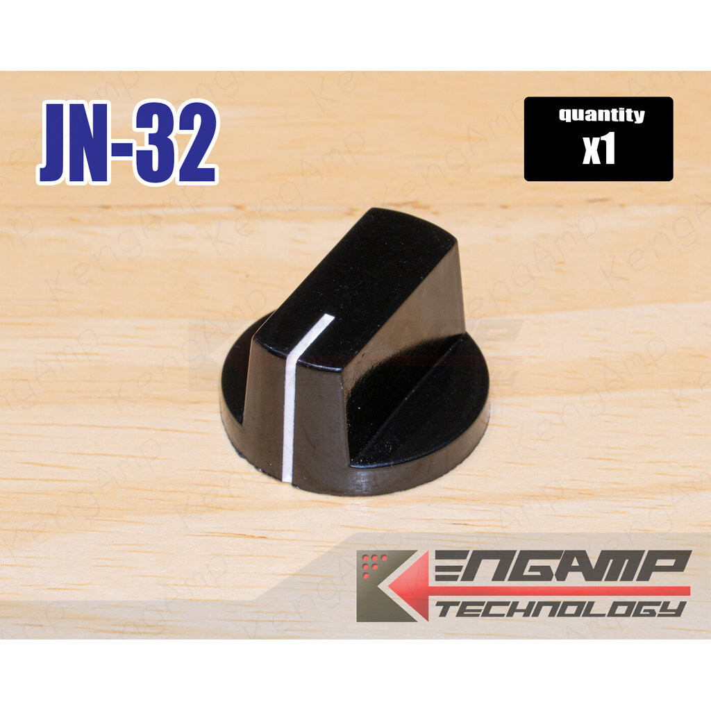 (1ลูก) [KNOB] JN-32 สีดำ (งานจีนทั่วไป) ลูกบิดขนาด 26x15mm ใช้กับแกน 6mm