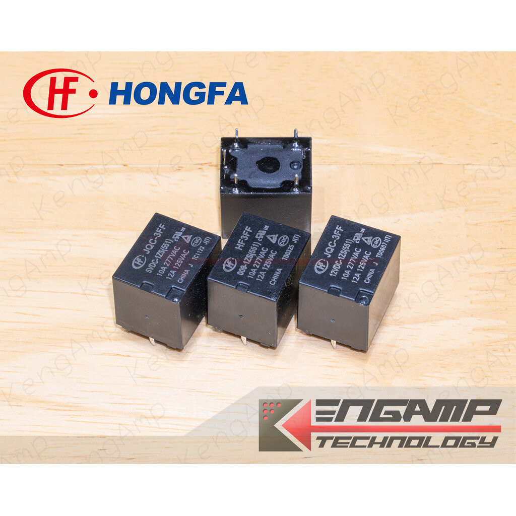 (สินค้ามีตัวเลือก) [RLY] JQC-3FF 5Vdc 12Vdc -1ZS (5ขา) Hongfa Relay 5V 10A