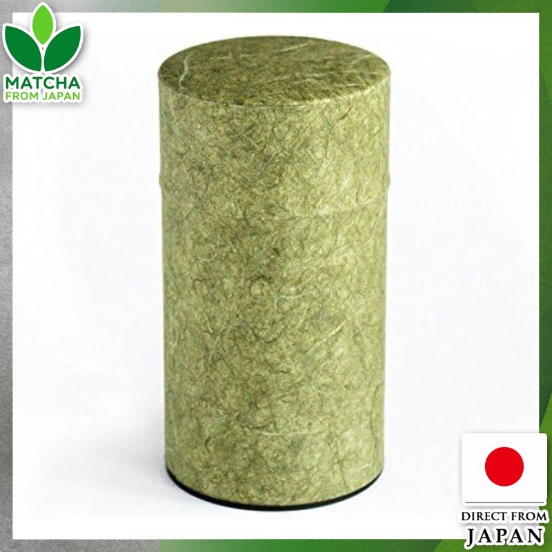 Yamako Tea Canister Pok-Kan L Green 81325【Direct from Japan】