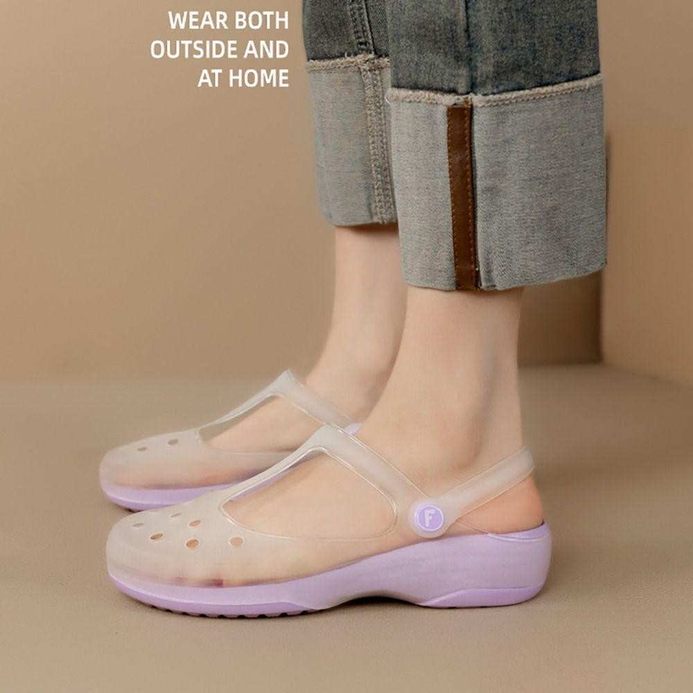 LONGE รองเท้าแตะผู้หญิง, EVA, TPU หนา soled Mules Clogs, Casual Breathable สบายกันน้ํารองเท้าแตะหญิง Home ราคา ถูกที่สุด ดีลบีเคเค แกลเลอรีภาพที่ 4