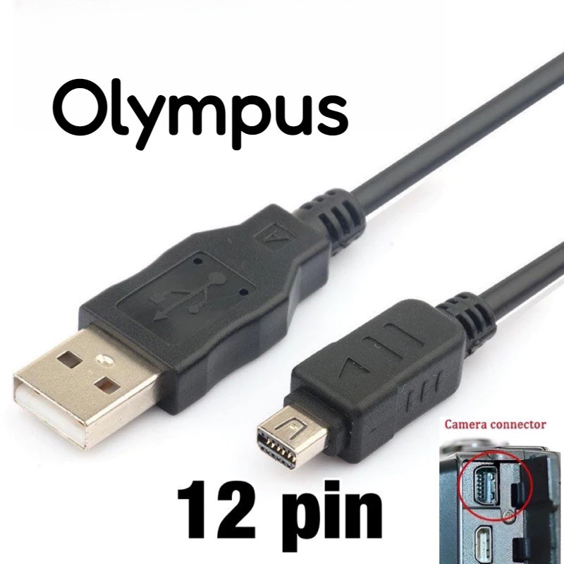 เหมาะสําหรับ Olympus E-PL7, E-PL1/3/5, EM5, E-M10ii, EM1 สายเคเบิลข้อมูลกล้องดิจิตอล