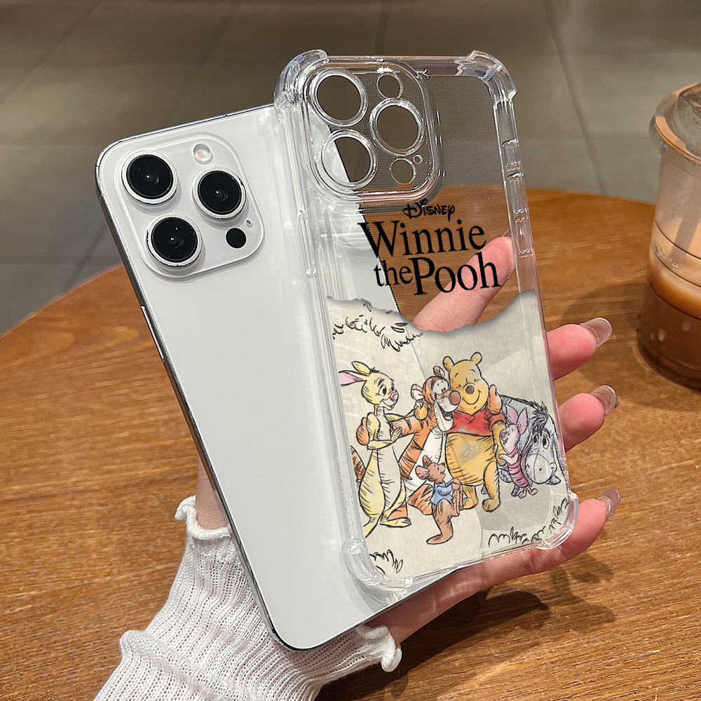 การ์ตูนวินนี่เดอะพูห์หมีปลอกสําหรับvivo Y78 Y77 Y76 Y50 Y38 Y36 Y35 Y28 Y27 Y22S Y21 Y20 Y19S Y17S Y17S Y17 V40 V30 V29 V27E V27E V25 V25 V23 Anti-fall 5G 5Gฝาครอบโทรศัพท์นุ่ม - รูปที่ 4