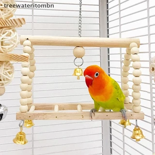 Tt 8 ชิ้นผสม Parrot Bird ของเล่น Parrot การฝึกอบรมของเล่นไม้ธรรมชาติ Parrot Swing Perch ของเล่นนก Cage Climb สัตว์เลี้ยงอุปกรณ์ mbn