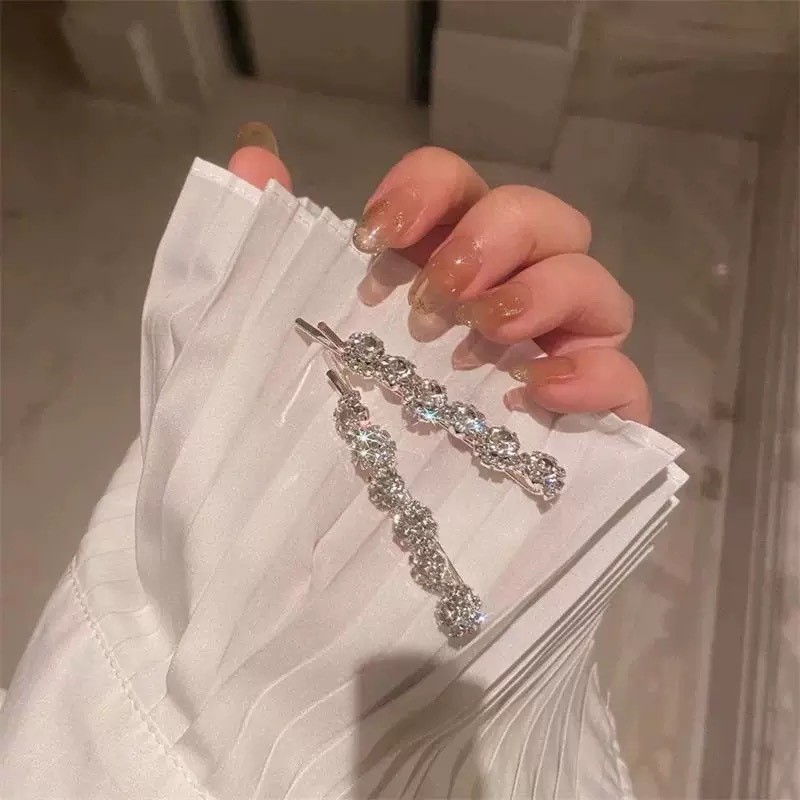 Luxury Shiny Rhinestones Hairpins กิ๊บติดผมหน้าม้าหญิง 1 ชิ้น