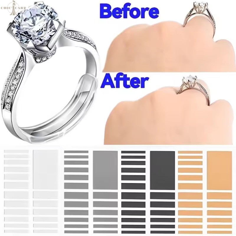 แผ่นปรับแหวนซิลิโคน-แหวนขนาด Resizer - แหวนพอดีลด Resizing เครื่องมือ-แหวน Sizer กระชับ - แผ่นปรับกาวภายใน-ลื่นที่มองไม่เห็นเครื่องประดับเครื่องมือ