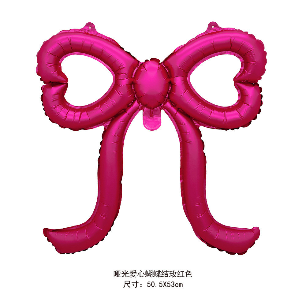 ใหม่ Macaron Matte Love Bowknot ฟิล์มอลูมิเนียมลูกโป่งตกแต่งงานเลี้ยงวันเกิดลูกโป่งขายส่งตกแต่งงานเลี้ยงวันเกิดลูกโป่งงานเลี้ยงวันเกิดลูกโป่ง - รูปที่ 3