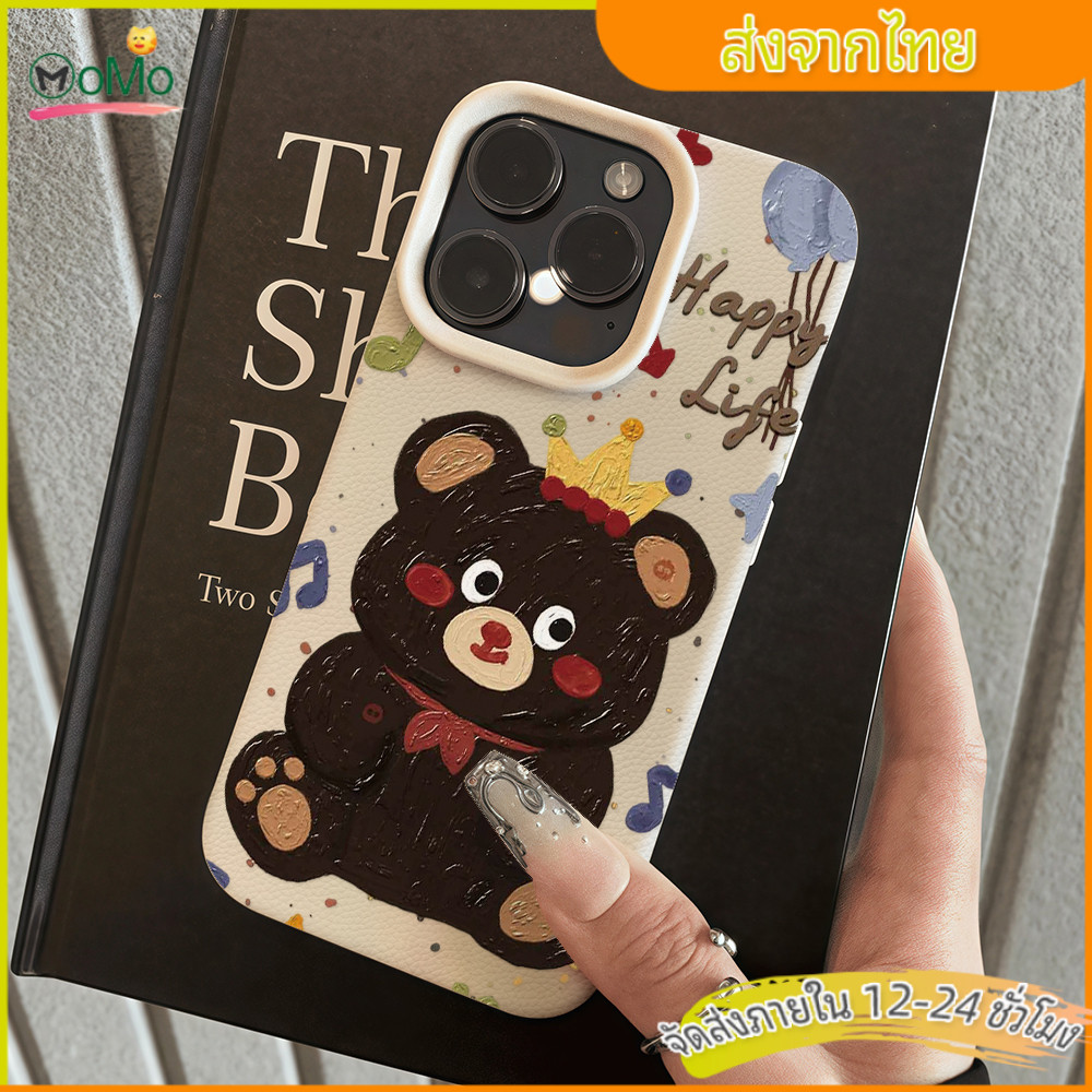 เคสสำหรับไอโฟน13 11 เคสนิ่มสีลูกกวาด เคสมือถือแมวกับหมีน่ารักเรียบง่าย case for iPhone 15 14 12 16 ProMax XS XR 78 Plus ราคา ถูกที่สุด ดีลบีเคเค แกลเลอรีภาพที่ 7