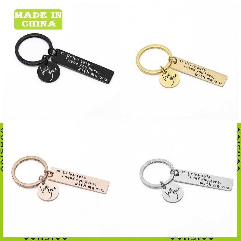 AA Drive Safe Keyring - Drive Safe I Need You Here with Me Keychain Birthday