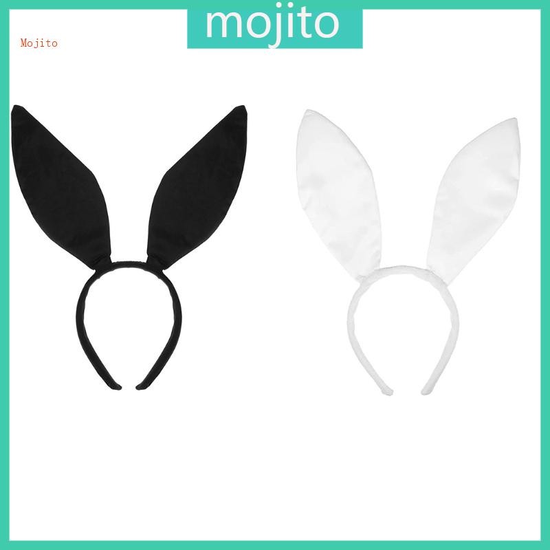 Mojito Punk เครื่องประดับผมผู้หญิงนักเรียนล้างหน้า Hairband หูกระต่าย Headbands สีดําสีขาวสีการ์ตูนผ