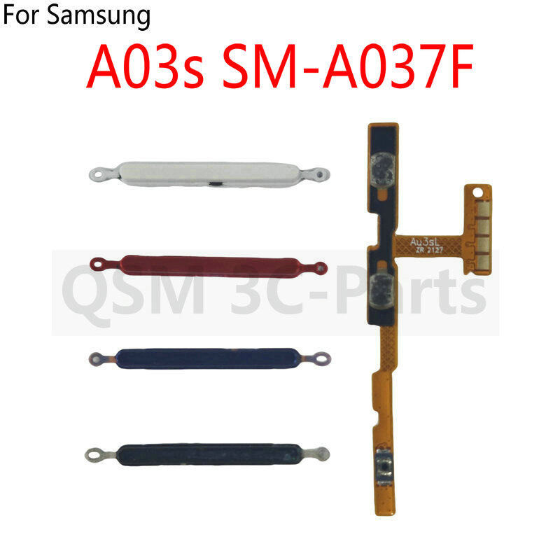 สําหรับ Samsung Galaxy A03s SM-A037F A037 เปิดปุ่ม Flex Cable Volume ปุ่มด้านข้างปุ่มเปลี่ยนชิ้นส่วน