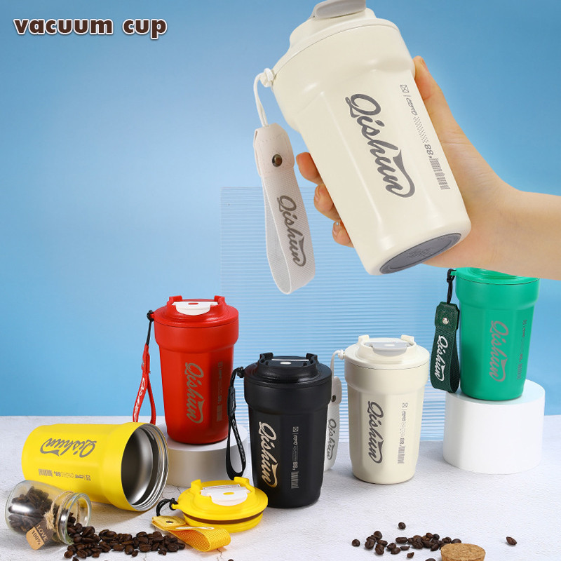 แก้วกาแฟ แก้วเก็บอุณหภูมิ ใส่น้ำ ใส่ โค้ก ขนาด 450 มิลลิลิตร เก็บได้ทั้งความร้อน-เย็น สแตนเลส T01247