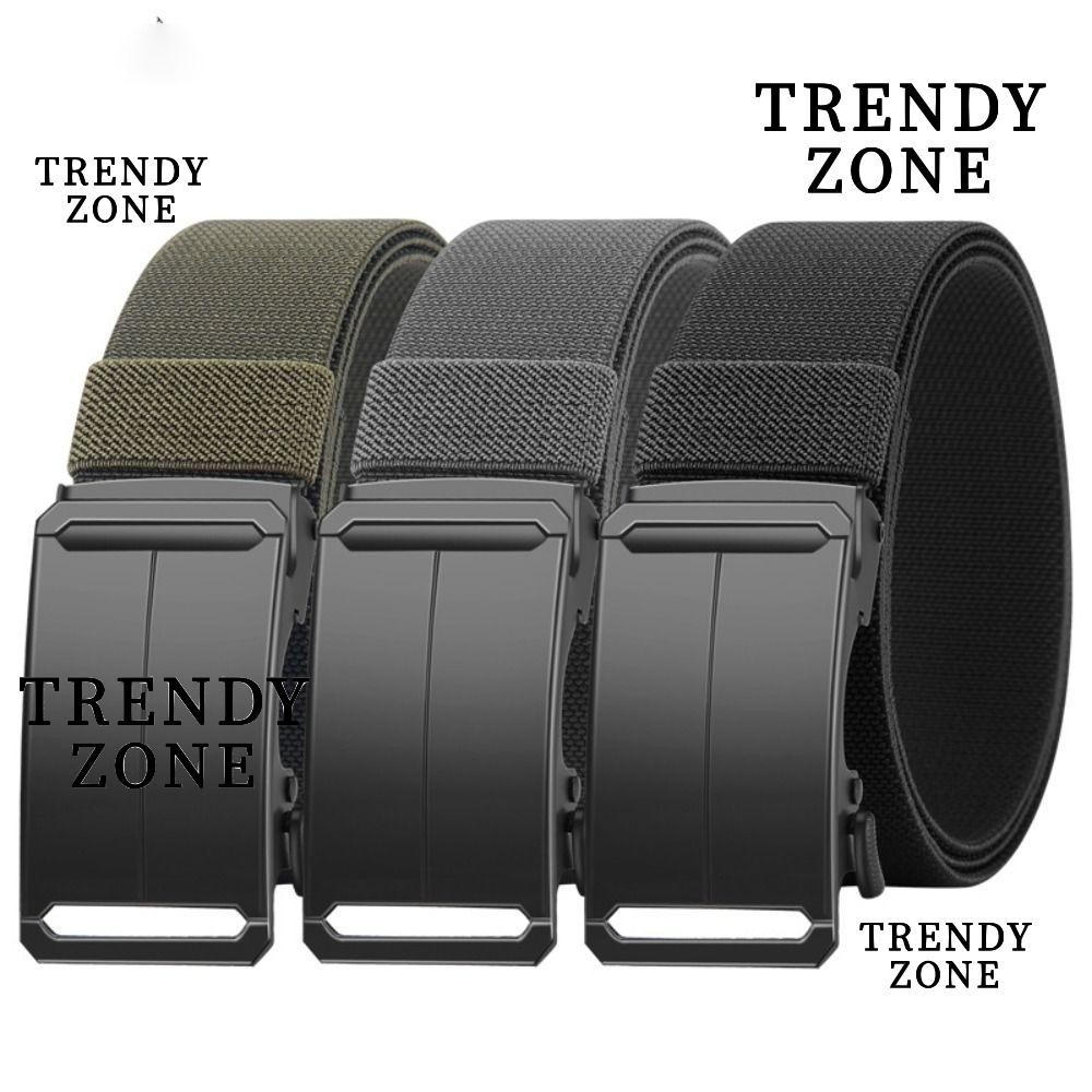 TRENDYZONE เข็มขัดถัก, แบรนด์หรู Casual Men เข็มขัดธุรกิจ, แฟชั่นทนทานโลหะเข็มขัดหัวเข็มขัดอัตโนมัติ