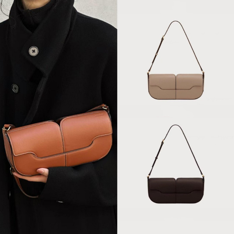 Polene Polene Polene Osmo Small Bag Smooth Cowhide Handbag Shoulder Armpit Baguette Bag