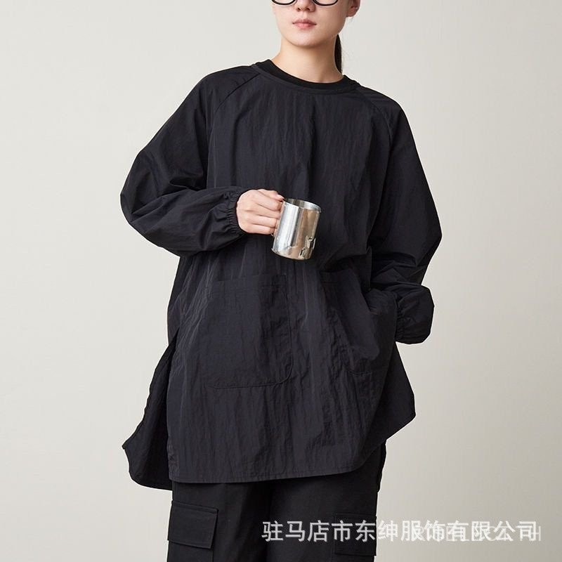 In Stock Fast Delivery Hair Stylist Long Sleeve Coverall Hairdressing Work Clothes Barber Barber Sho