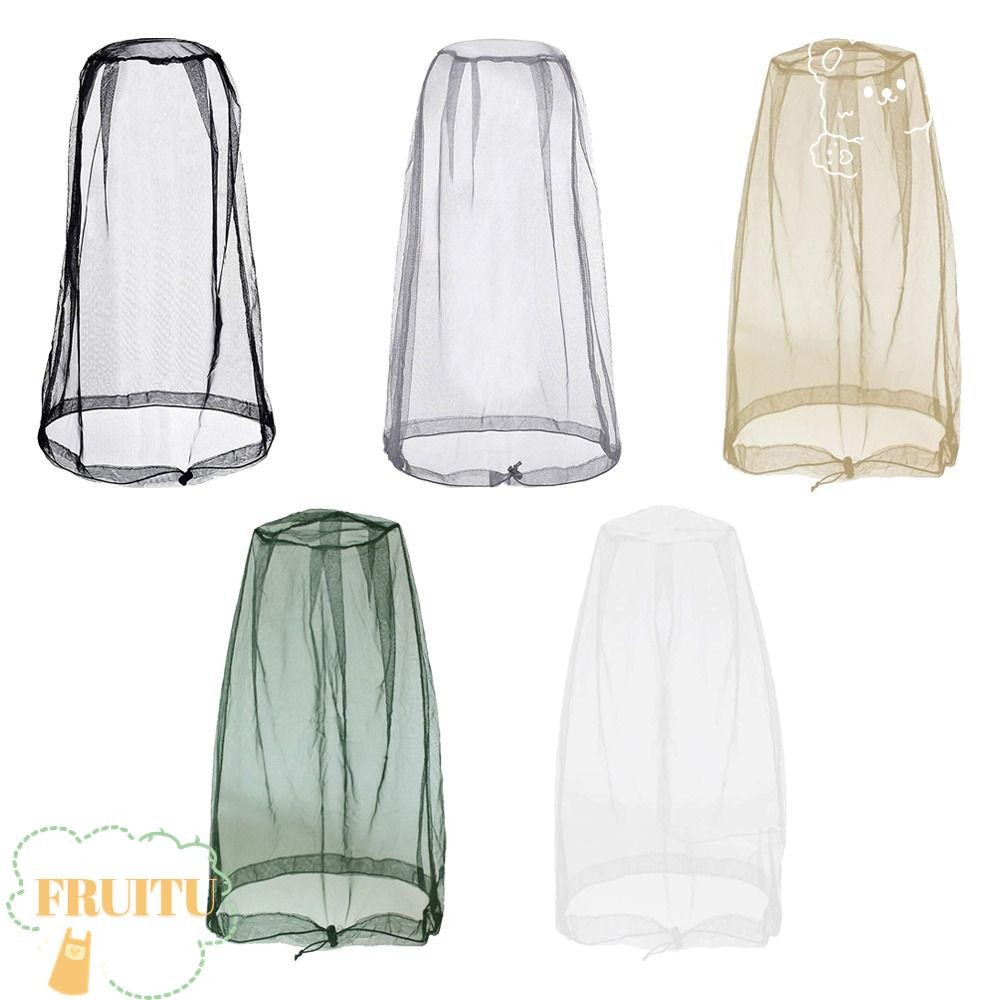 FRUITU มุ้งกันยุงหัว, ผ้าคลุมหมวกตาข่ายระบายอากาศ, หมวกทําสวน หมวกกันแมลงน้ําหนักเบากลางแจ้ง