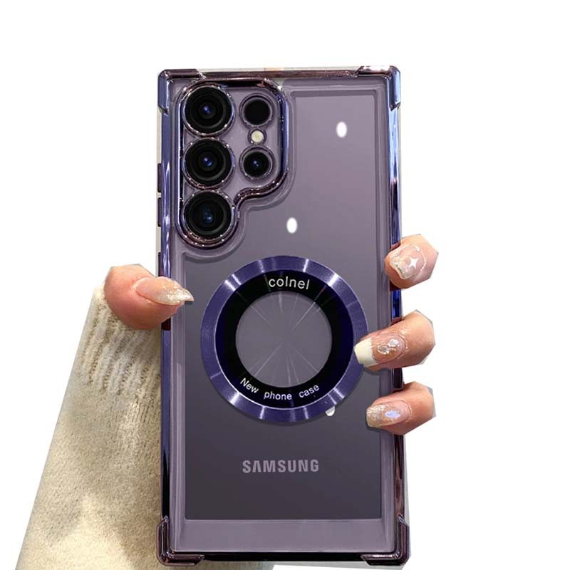 Ready ใหม่สําหรับ Samsung Galaxy S26 Ultra เคสโทรศัพท์ S25Plus S25 + ถุงลมนิรภัยดูดแม่เหล็ก Anti-Fall Shell S24 Ultra เลนส์คลุมทั้งหมด