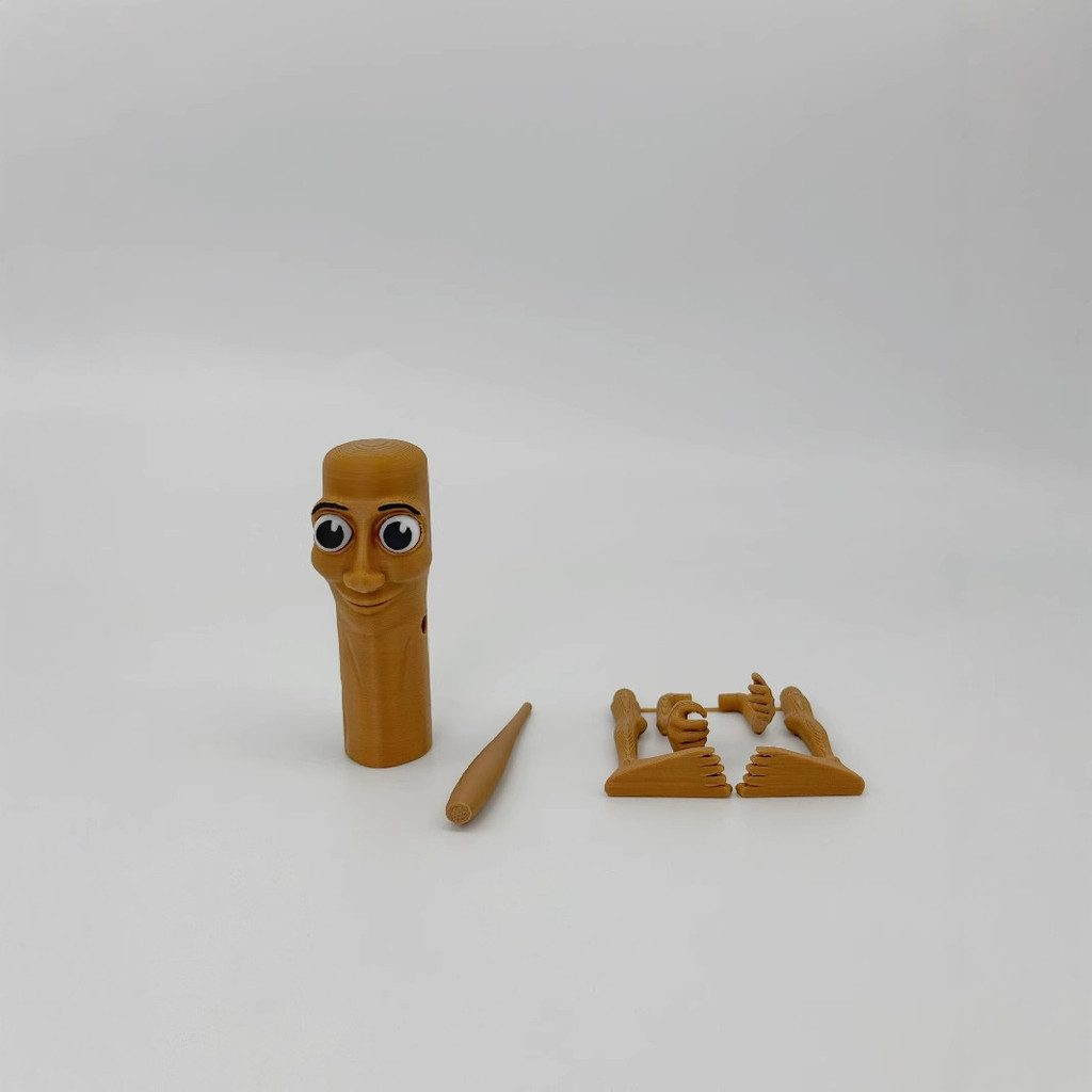 Tung Tung Tung Sahur & Trralo Tralala 3D-Printed Action Figure ชุดของเล่น Movable Arms AI-Genered Brainrot Meme Collectible Stick Man Shark Viral Monster รุ่น