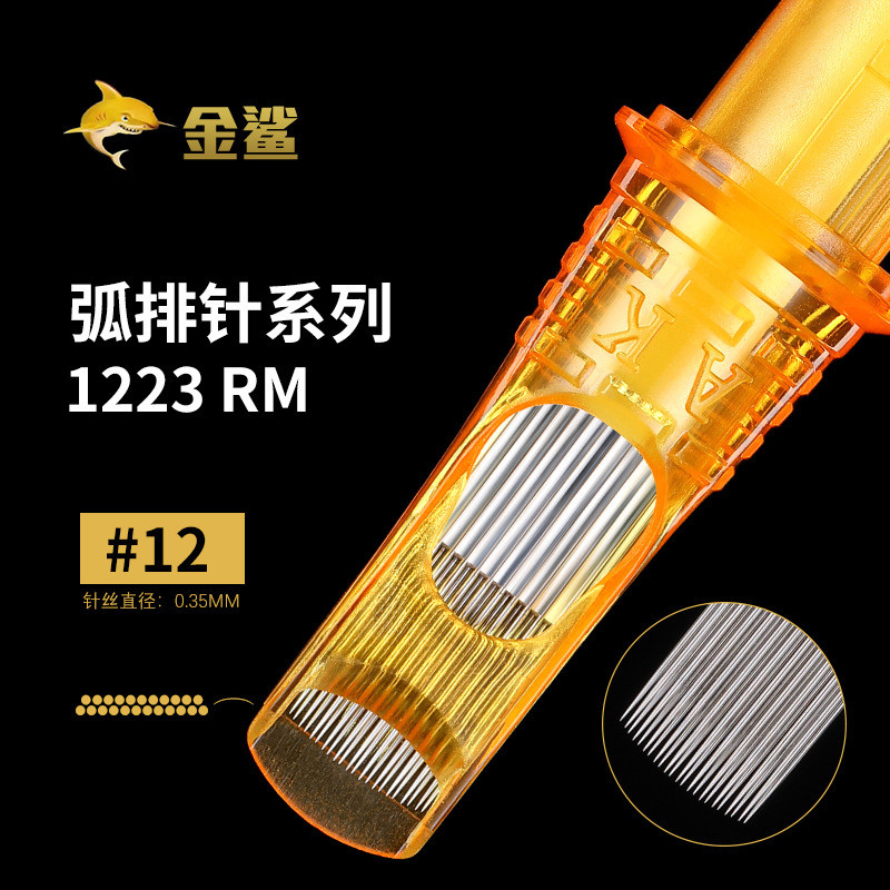Golden Shark Tattoo Eyebrow One เข็ม 3RL 5RS 15M1 9RM Tattoo เข็ม Secant Fogging Tattoo อุปกรณ์