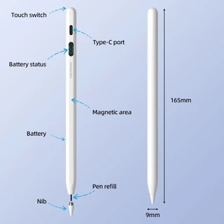 GOOJODOQ Universal Stylus พร้อมจอแสดงผลแม่เหล็กความปลอดภัยอุปกรณ์เสริมทนทานและเปลี่ยนได้ POM Nibs