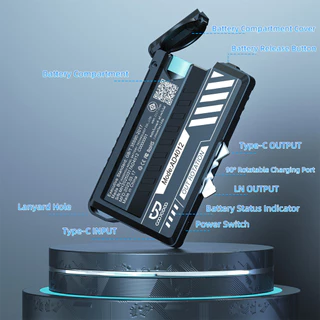 GOOJODOQ Dual Plug - พาวเวอร์แบงค์แคปซูลดิจิตอลพลังทันที Swap การออกแบบรูปลักษณ์ทางกล
