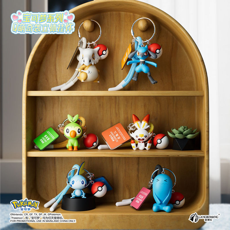 พวงกุญแจโปเกมอนต้นฉบับ CUBONE RIOLU ฟิกเกอร์
