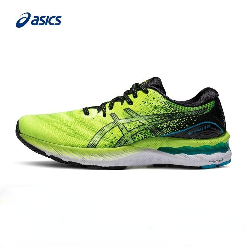 ASICS ผู้ชายน้ําหนักเบา Rebound กีฬารองเท้าวิ่ง GEL-NIMBUS 23 รองเท้าผ้าใบดูดซับแรงกระแทก 1011B004-3